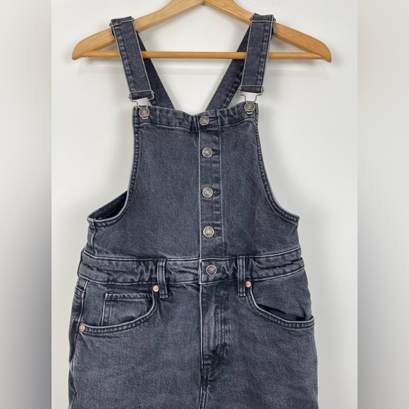 We the Free Women’s 27 Black Denim Overalls Adjustable Slim Leg - Picture 2 of 7